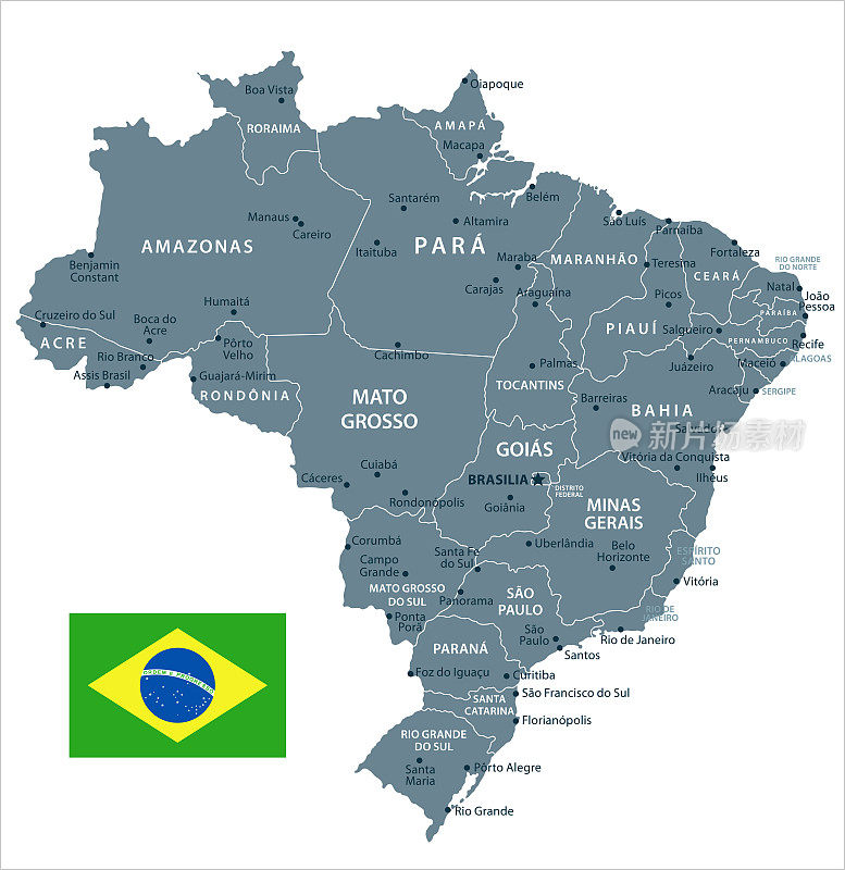30 -巴西-灰度孤立